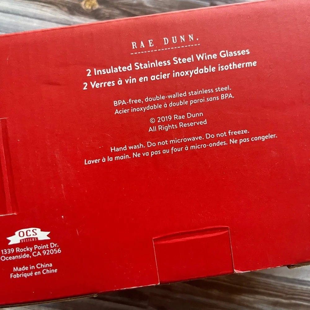 RAE Dunn Naughty Nice insulated wine tumblers with lids